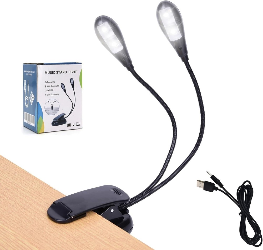 Transformative LED Music Stand Light - Flexible, Portable, 4 Brightness Settings