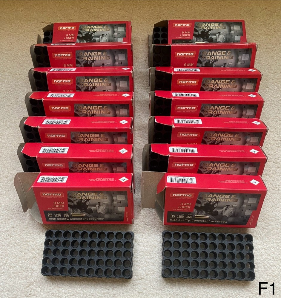 *** 9mm - Empty Norma Ammo Boxes (#F1) ***