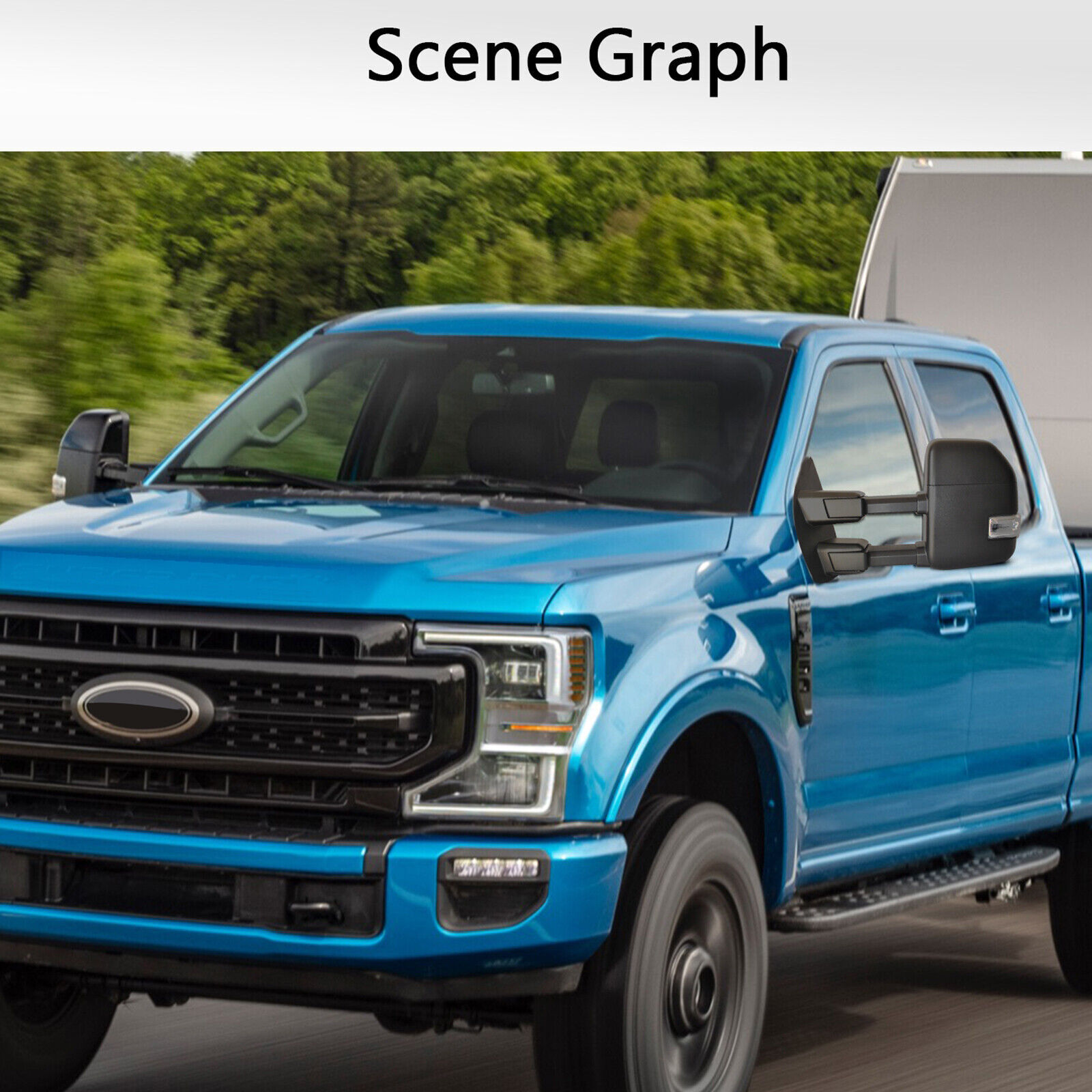 Towing Mirror Power Heated For 2017-2020 Ford F-250 F-350 Super Duty Driver Side