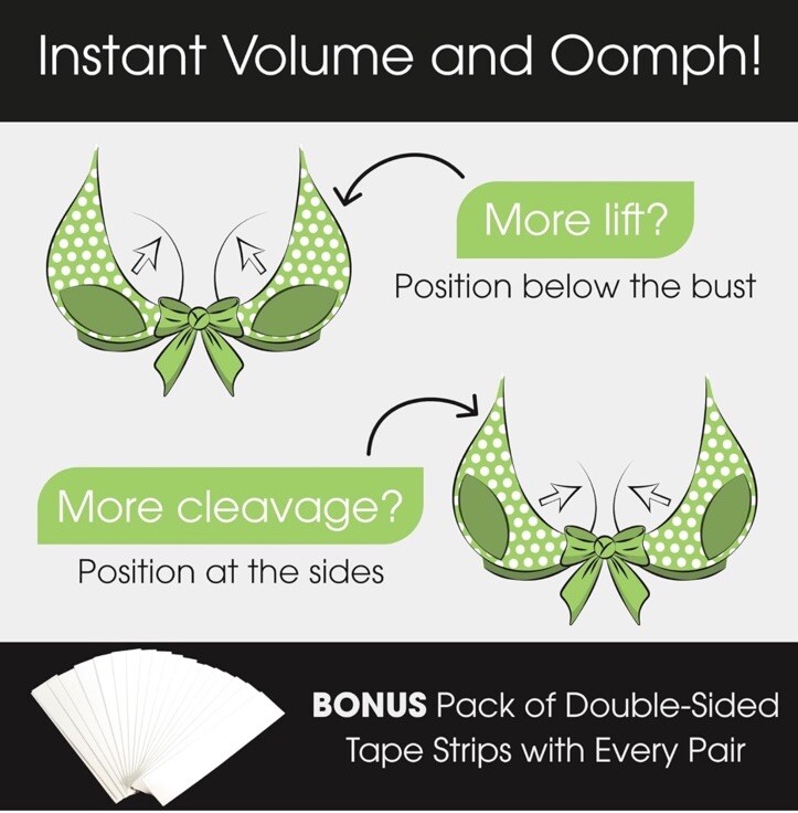Double Scoop® Triangle Bust Inserts w/ Bonus Tape