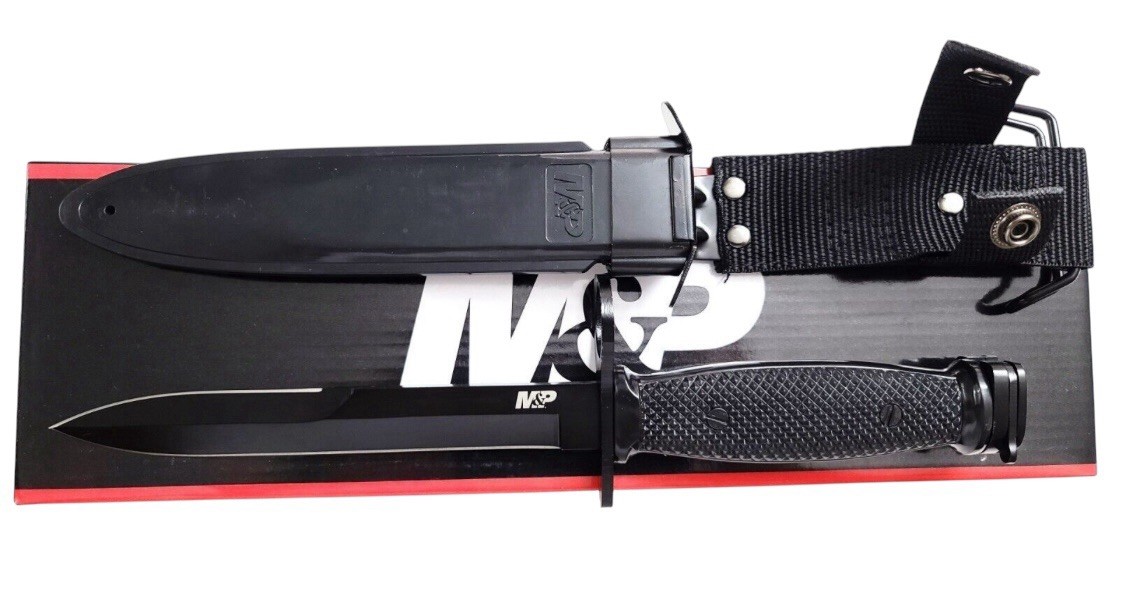 Smith & Wesson M&P Fixed Knife 6.5" Stainless Steel Double Edge Blade ABS Handle