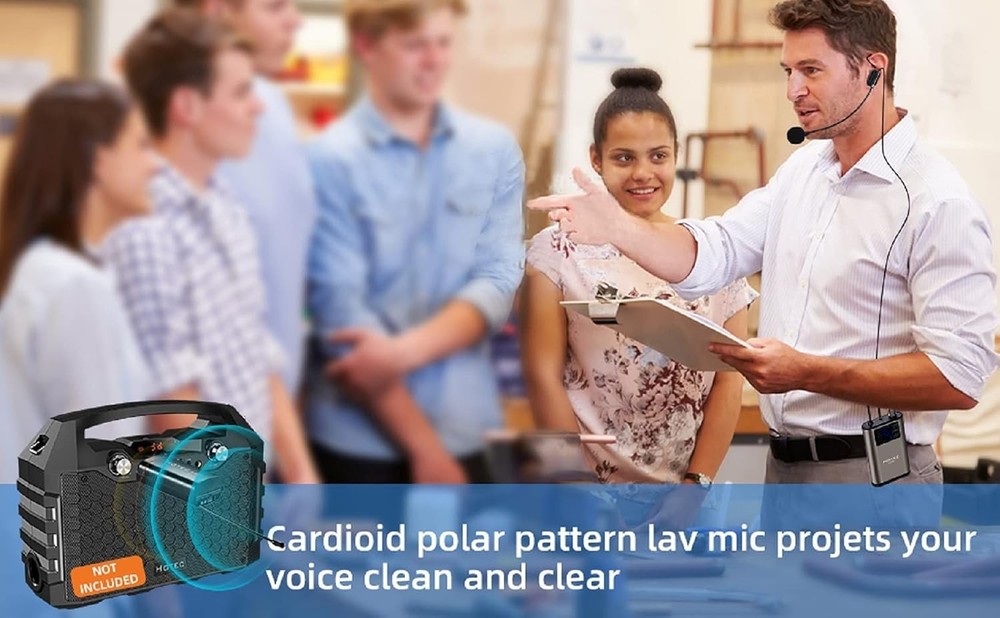 HOTEC Replacement Headset Microphone with 3.5mm Locking Screw Plug, Black