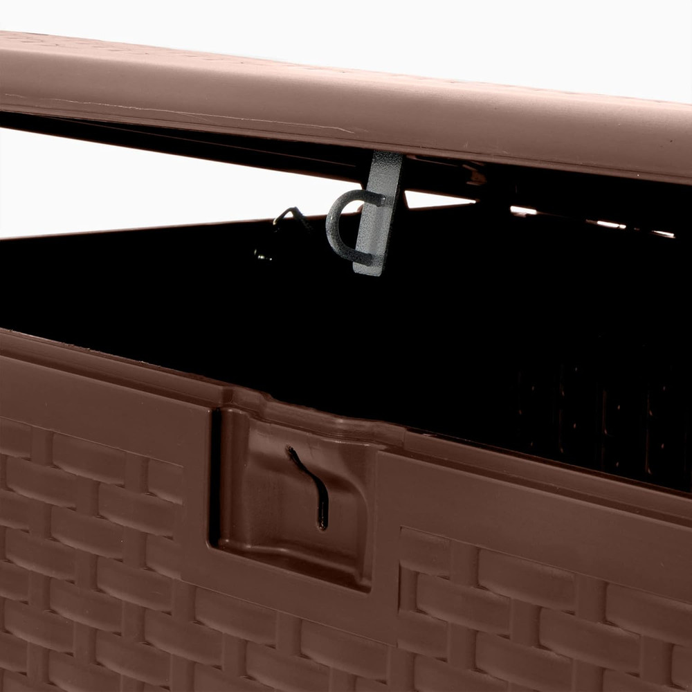 Outdoor Storage Deck Box, Standard Closure, 73 Gallon, Java