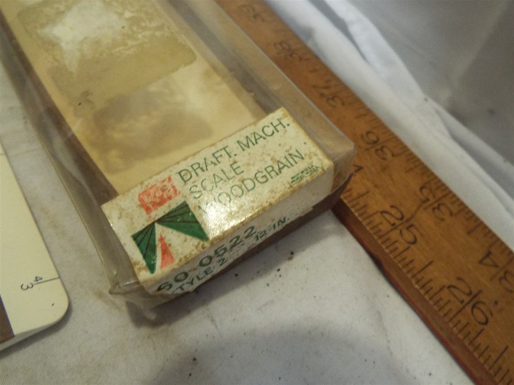 Keuffel &Esser Draft Machine Scale Rule Drafting Tool K&E 60 0522 12" Wood Grain