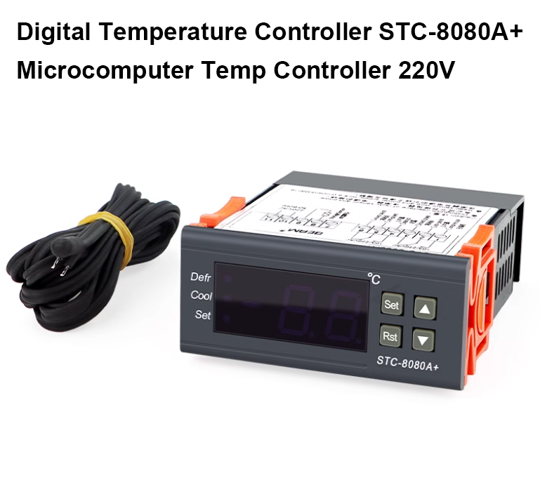 Digital Temperature Controller STC-8080A+ Microcomputer Temp Controller 220V