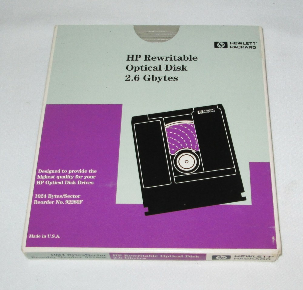 H.P. HP 92280F Rewritable 2.6 Gbytes Optical Disk - Free Shipping !!!!!!!!!!!!!!