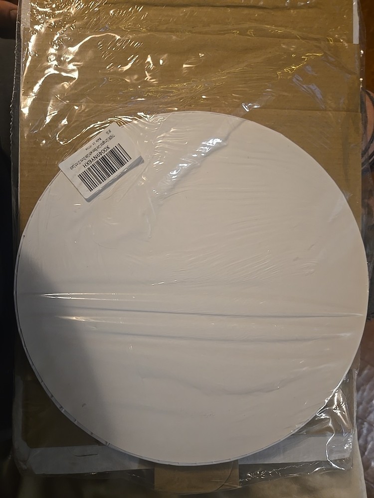 Fancy Window Cake Box 10" Inch Round Cake Drum White 1-pack