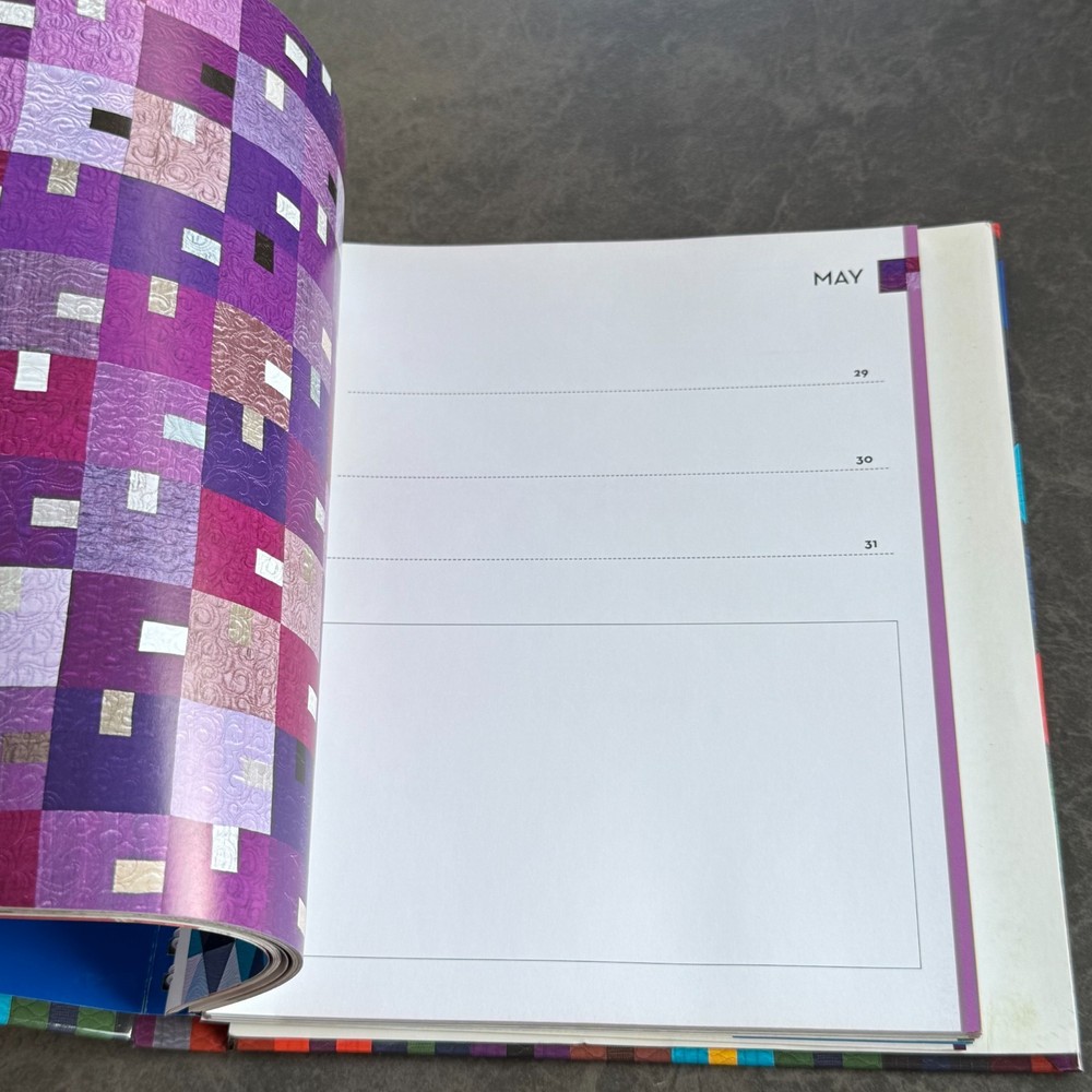 Datekeeper Quilted Masterpieces Planner, Perpetual Calendar Logbook