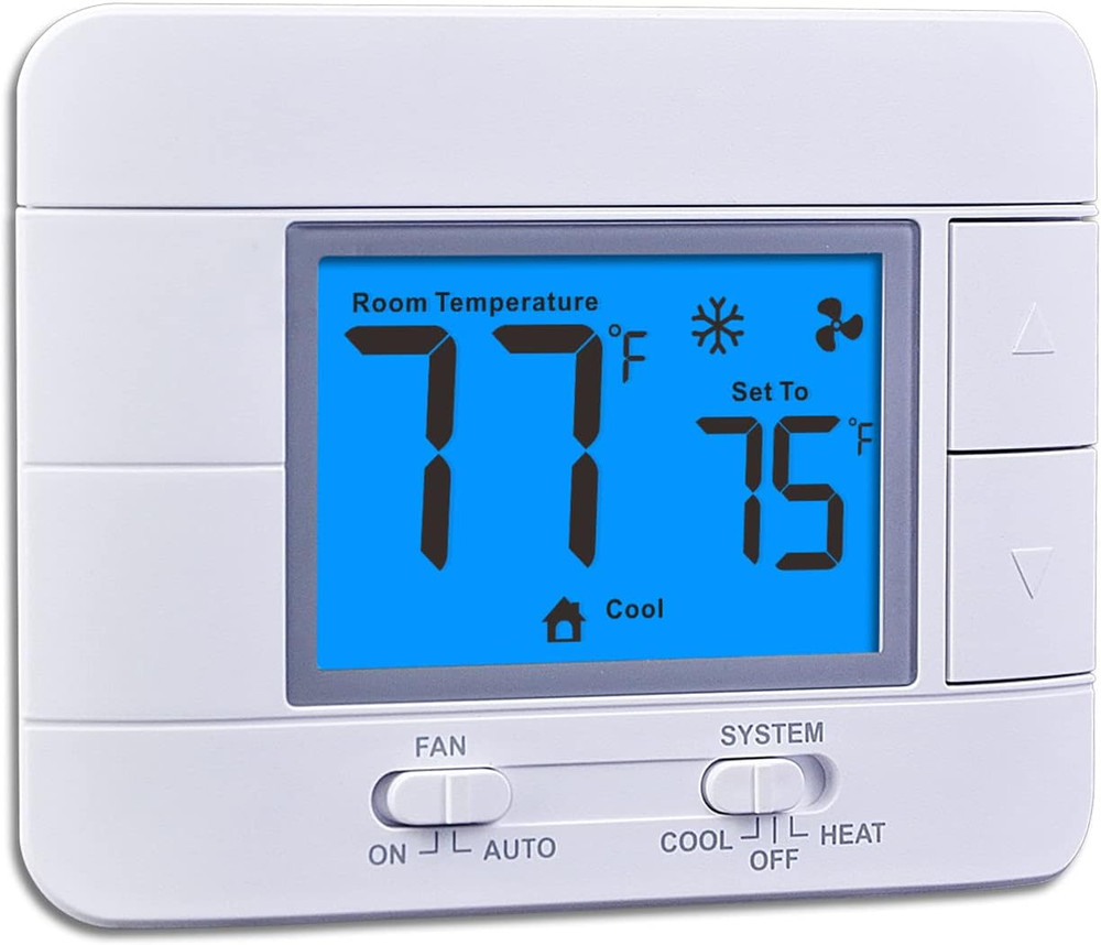 Digital Non-Programmable Thermostat for Single Stage Heating and Cooling System