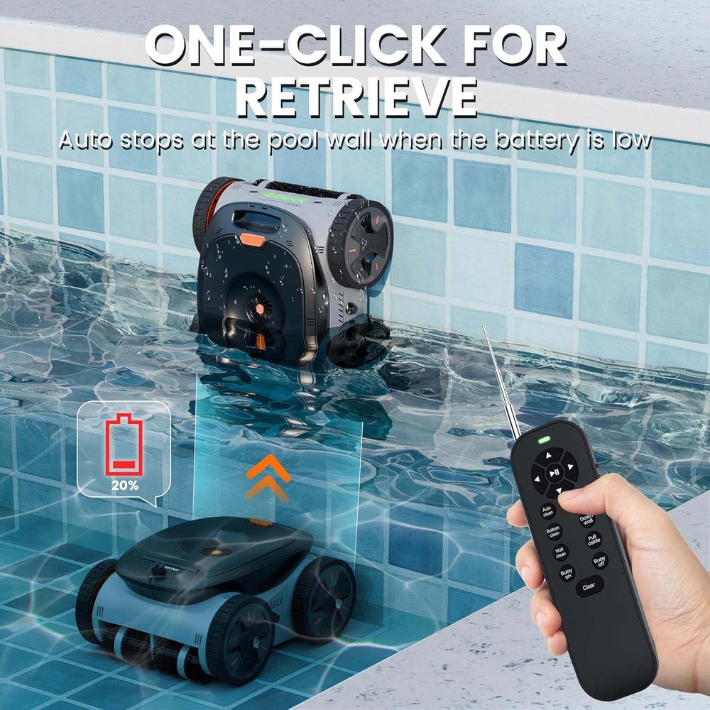 AMUBOAT Espier Robotic Pool Cleaner,Cordless Automatic Pool Vacuum