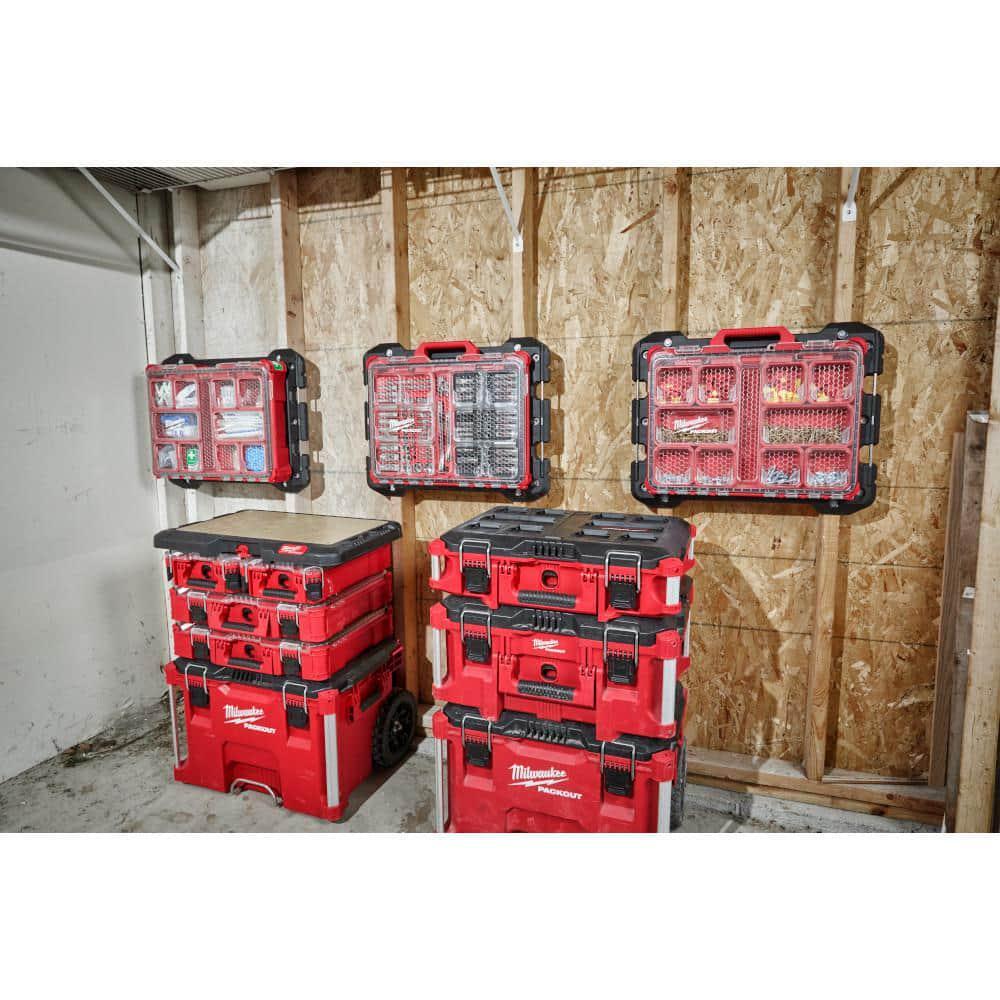 Durable Milwaukee PACKOUT Wall and Floor Mounting Plate Storage System