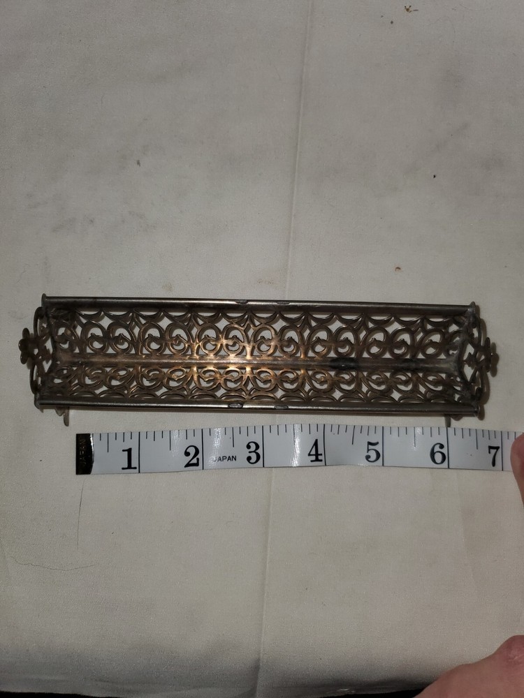 E & J.B. Bass Silver Plated Cracker Sugar Cube Tray Holder Ornate Filigree