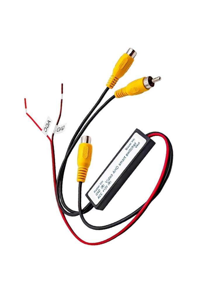 2-in-1 Car RCA Video Switcher – Auto Switch Between Front and Rear Camera