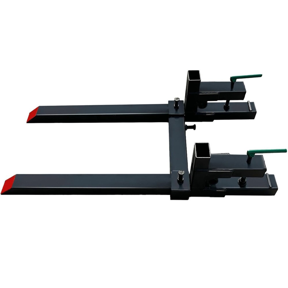 Heavy Duty Tractor Pallet Fork | 2000 lbs Load, Adjustable Width, Cast Iron