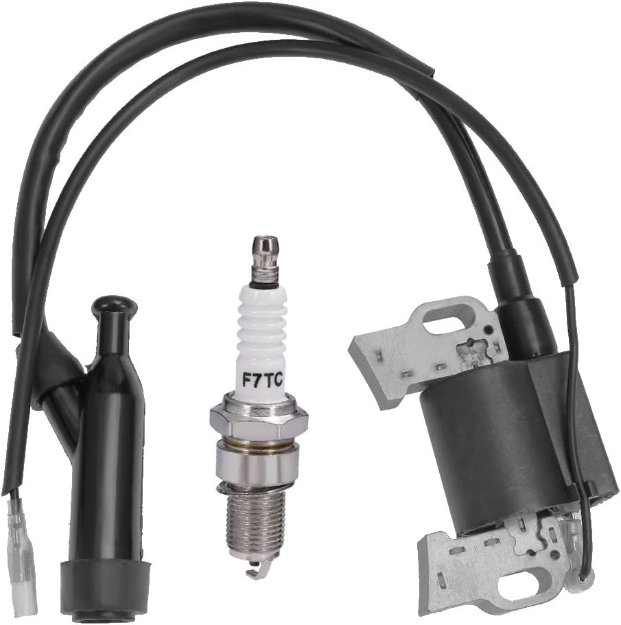 Ignition Coil + Spark Plug Replacement for 196cc 6.5HP 3500 4000 Watt Gas Engine