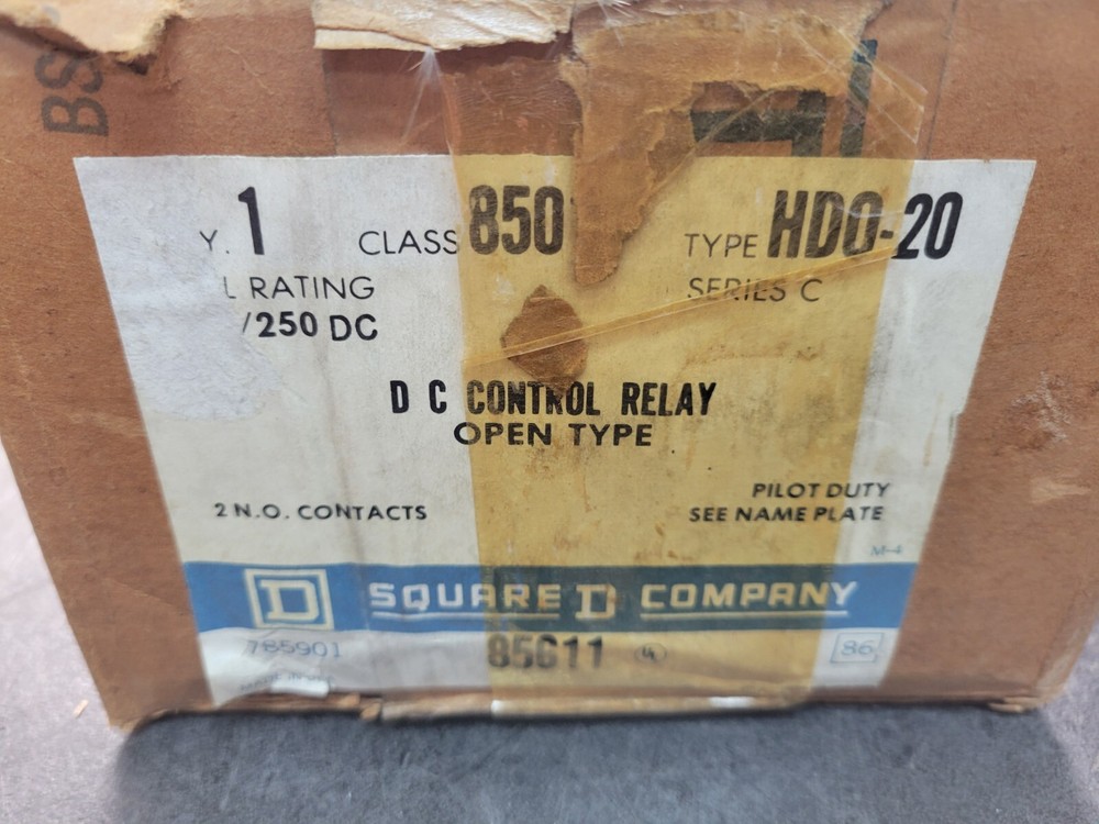 Square D 8501 HD0-20 Control Relay.