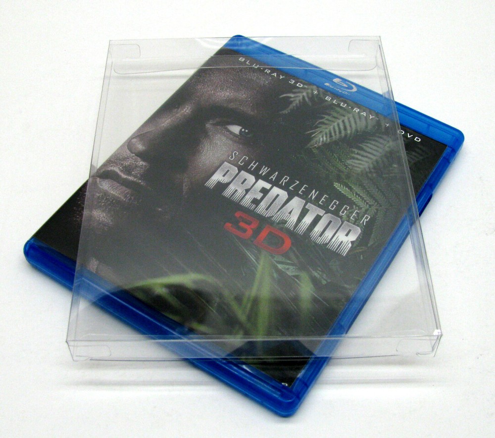 200x BLU-RAY WITHOUT SLIPCOVER (SIZE BR1) - CLEAR PLASTIC BOX PROTECTOR SLEEVE