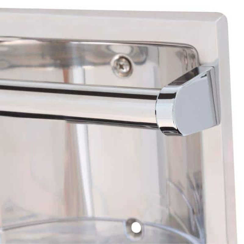 Recessed Soap Holder and Utility Bar in Chrome