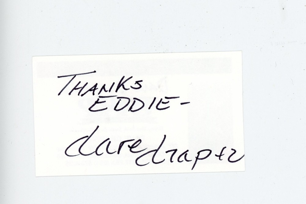 Famed Body Builder Dave Draper autograph