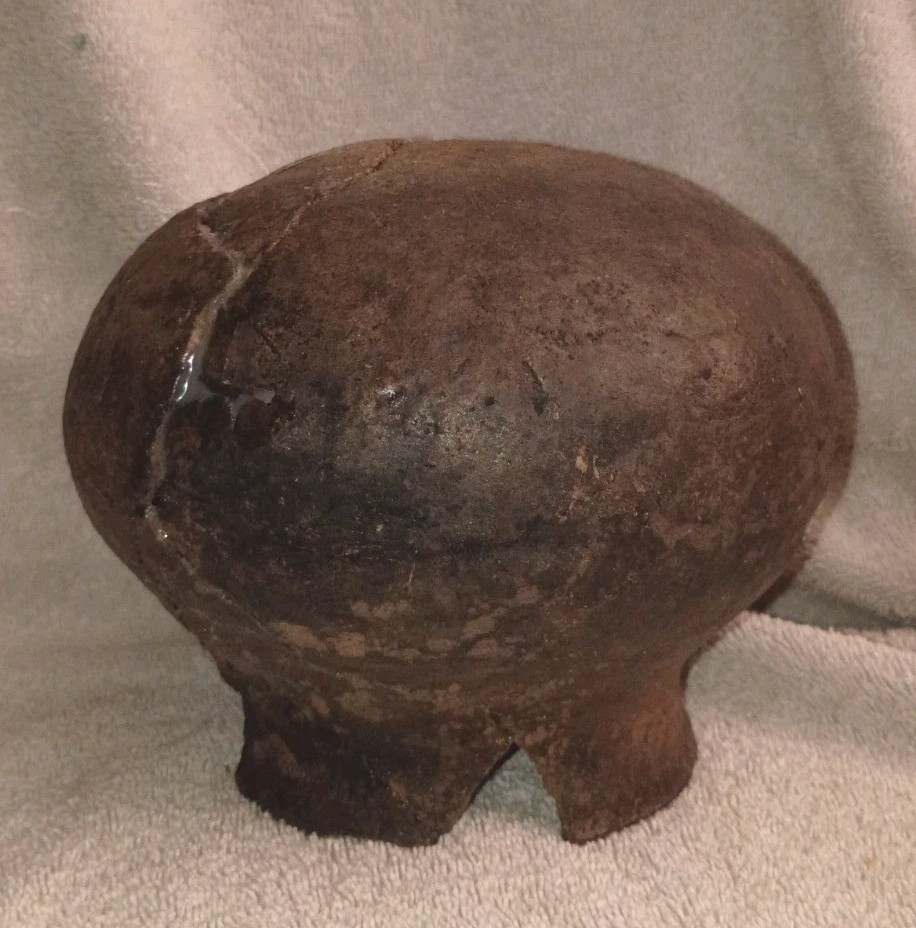 Great Antique Ancestral Pueblo Corrugated Jar Pottery Bowl