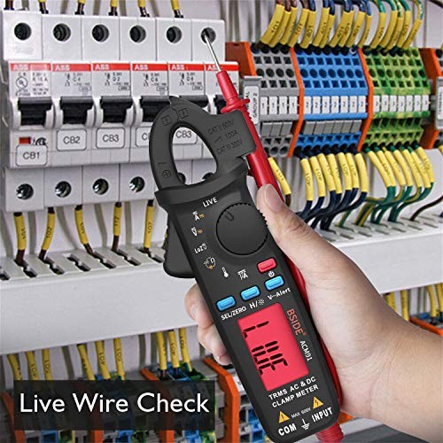 1mA DC Clamp Meter True RMS 6000 Counts Auto-Ranging Digital Multimeter ACM91