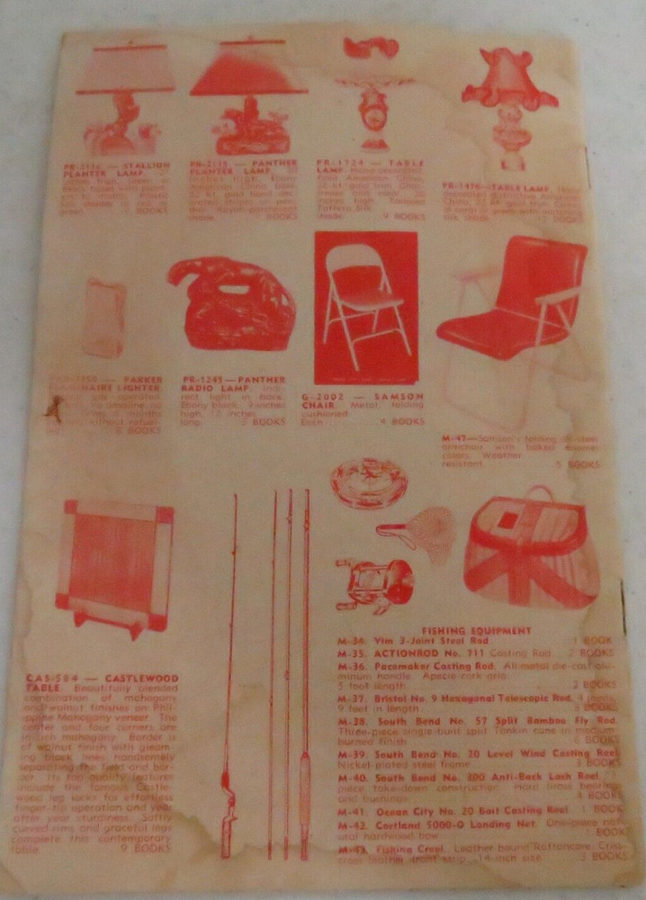 Red Stamp Premium Catalog 1952 National Gift Seal Denver CO Knapp Monarch Salem