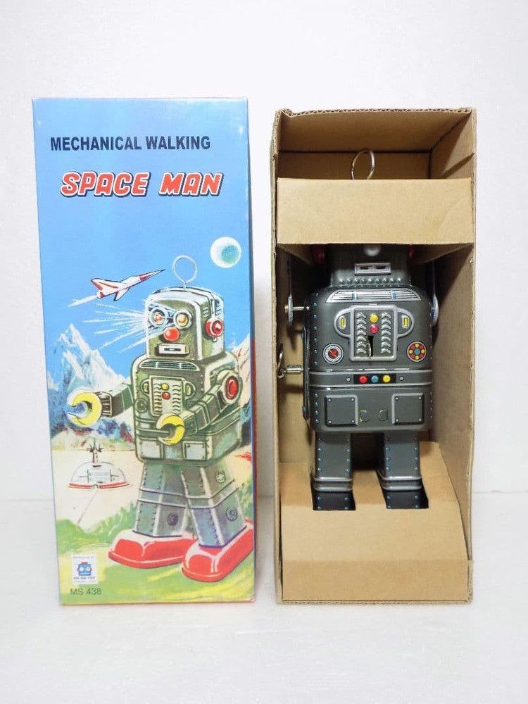 ✨️HAHA Toy Tin Spring SPACE MAN working item