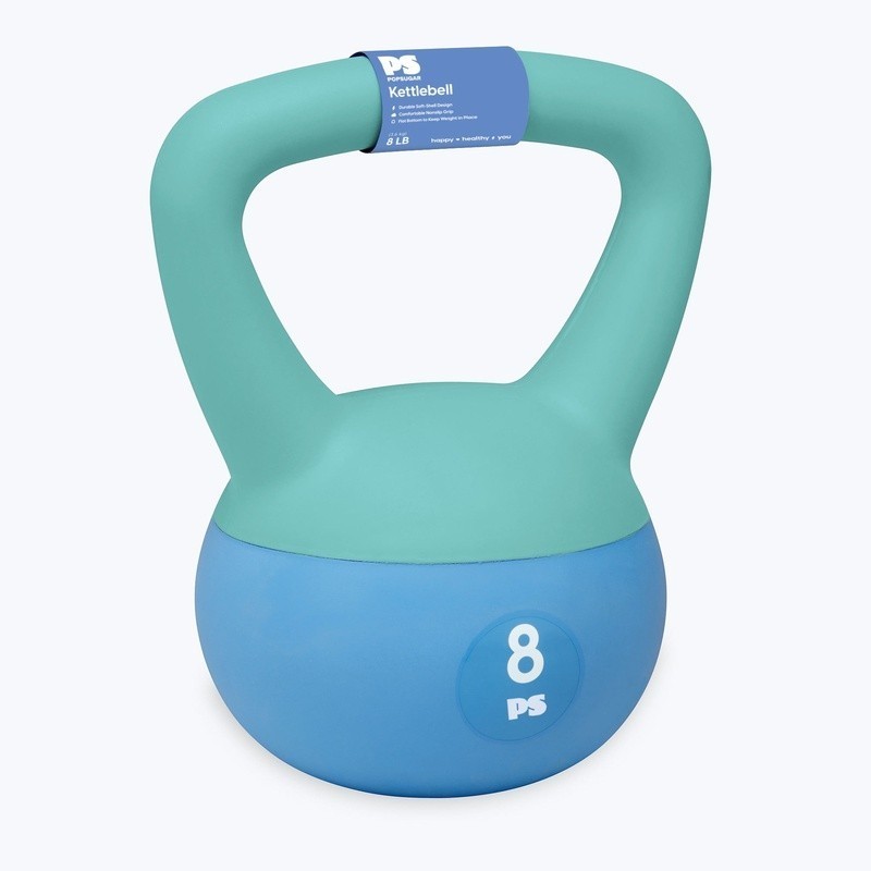 Durable 8lb Soft Shell Kettlebell W/ Comfortable Grip Strength Training New