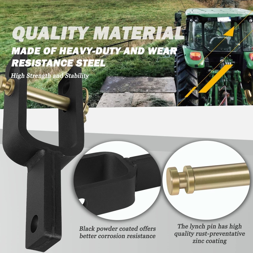 3 Point Versatile Quick Hitch Adapter Bracket Fit for Category 1 Quick Hitch