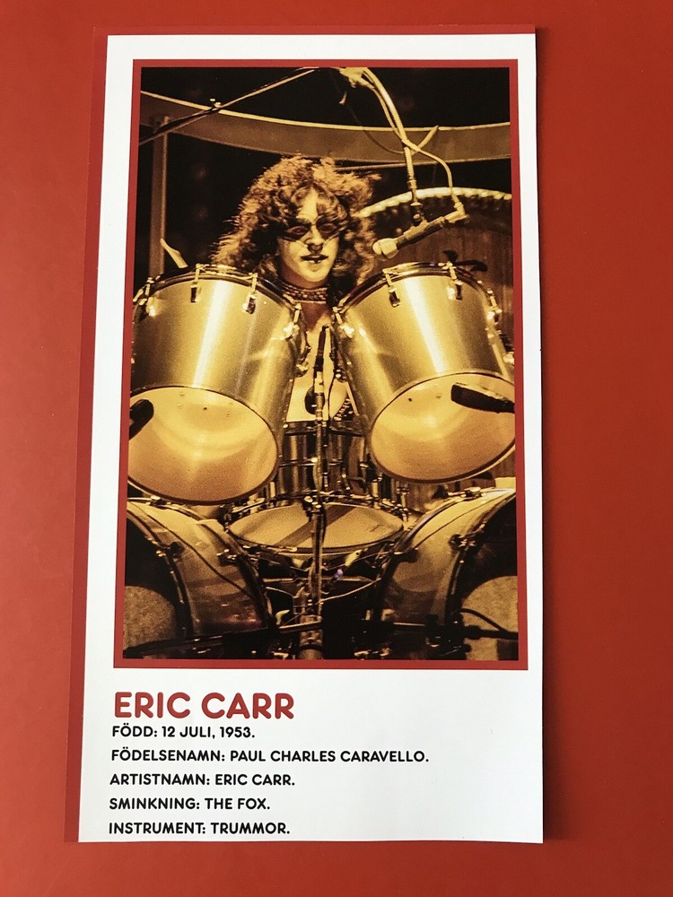KISS ERIC CARR UNMASKED Era Photo Mini Poster Clipping Only One Available