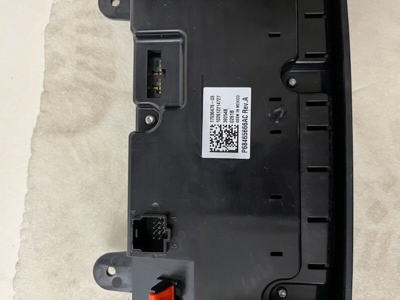 Genuine Mopar Vehicle Feature Controls Center Stack 68465666AC