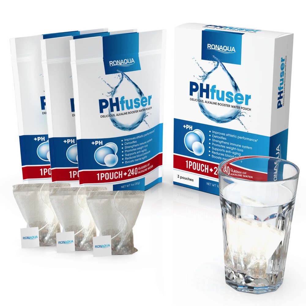 PHfuser Alkaline Water Filtration Pouch 3 Pack