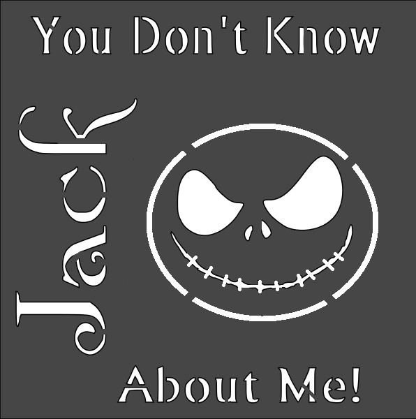 12"x12" Clear Plastic Stencil - Nightmare Jack (SC470)