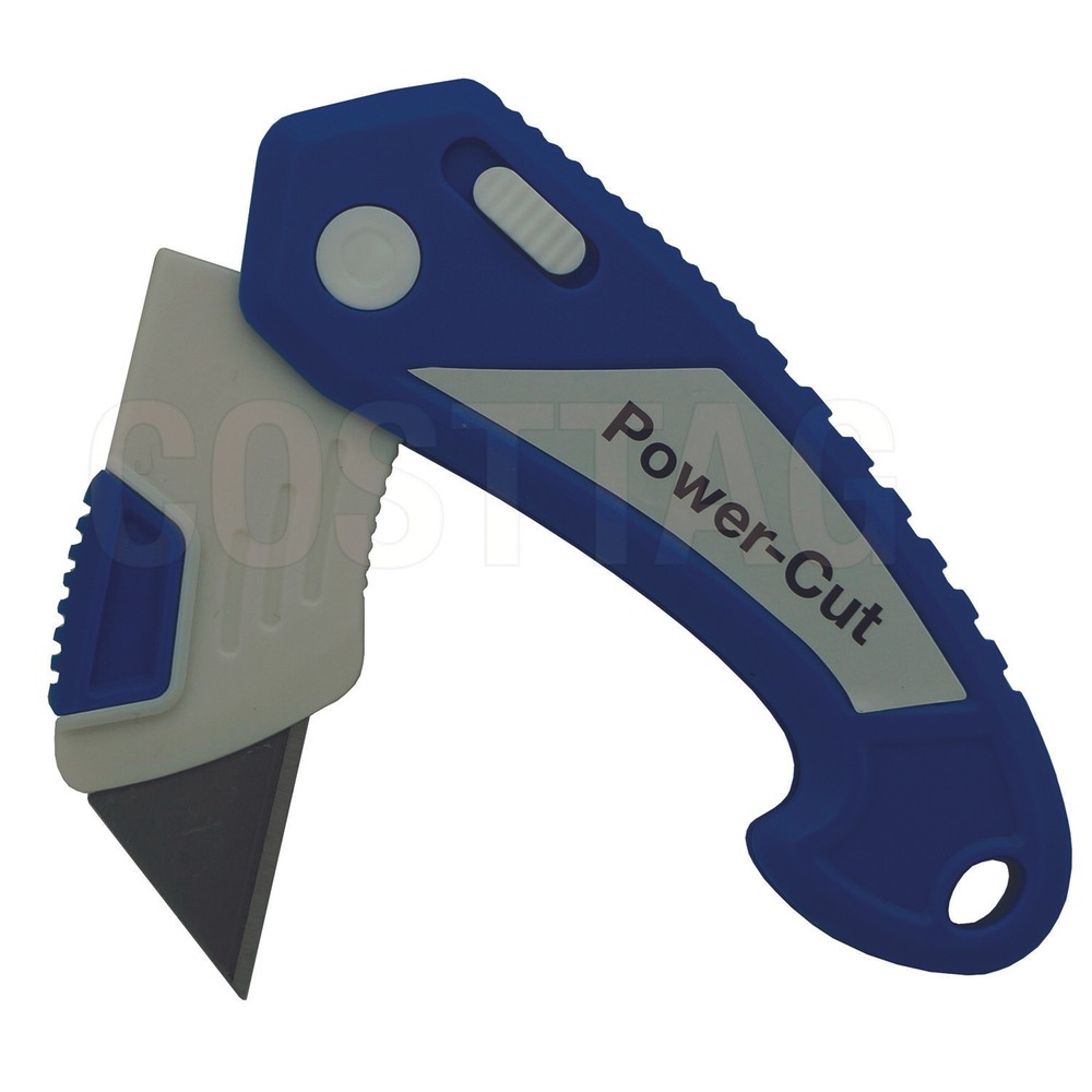 4-Pack Folding Utility Knife Box Cutter, Quick Change Blade with Lock Blade