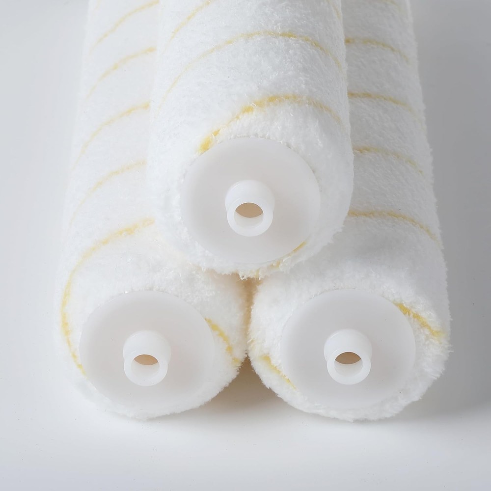 3 Pack 14 Inch Paint Roller Covers, 1/2" Nap Microfiber Paint Rollers Premium