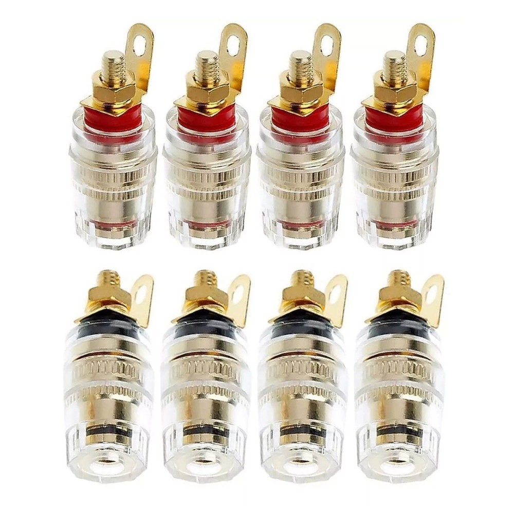 8* New 4mm Amplifier Speaker Terminal Binding Post Banana Plug Socket Connector