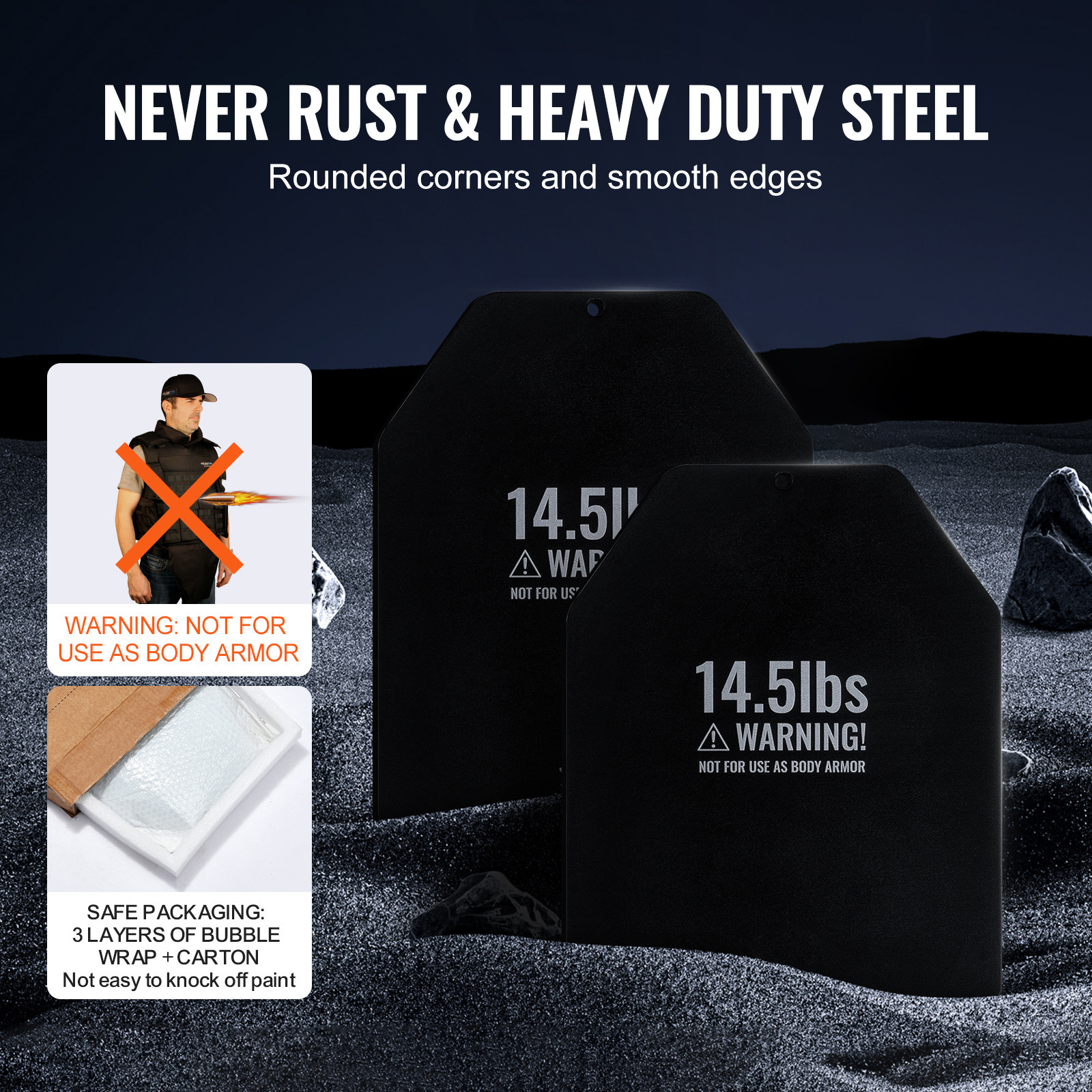 Weight Vest Plates for Strength Training Running Workout 2x14.5 LB Plates