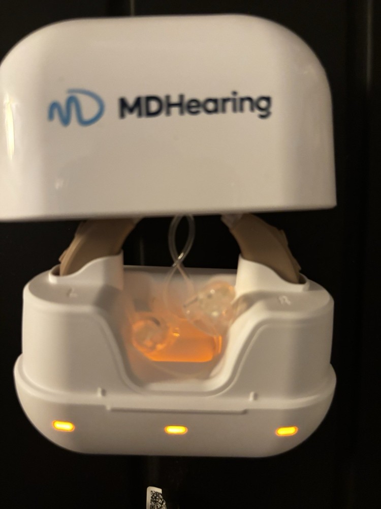 MDHearing VOLT 4 (OTC) Hearing Aid With A Charging Case