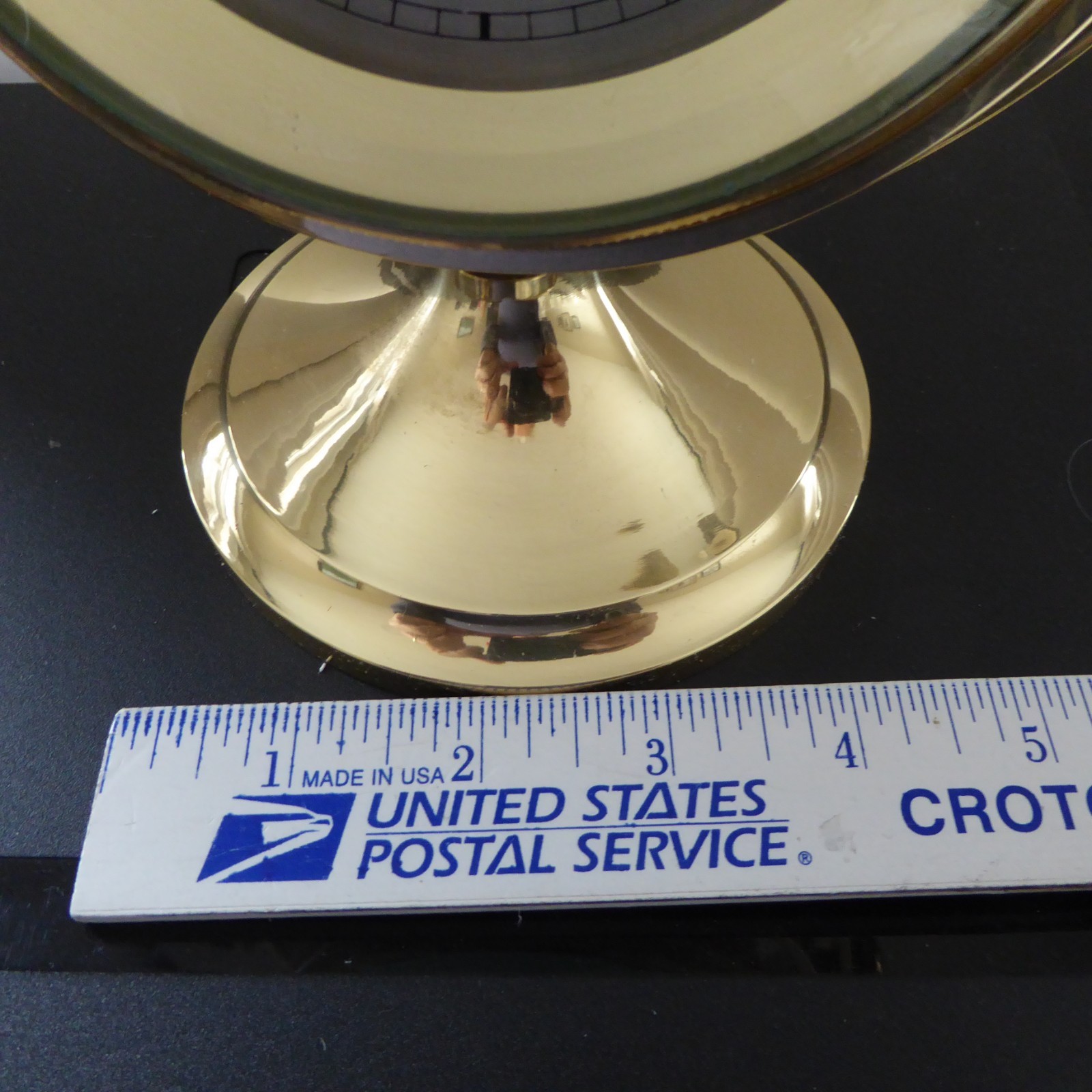 Seth Thomas SCHOONER SHIPS CLOCK Brass Model 1044 Solid Brass Running 4.9 LBS