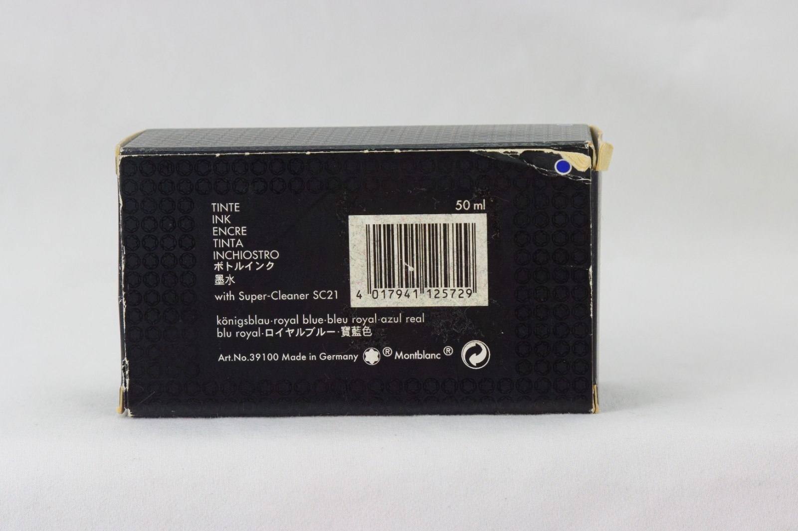 Mont Blanc Fountain Pen Ink, Royal Blue, Vintage, 50ml, ~85% Full