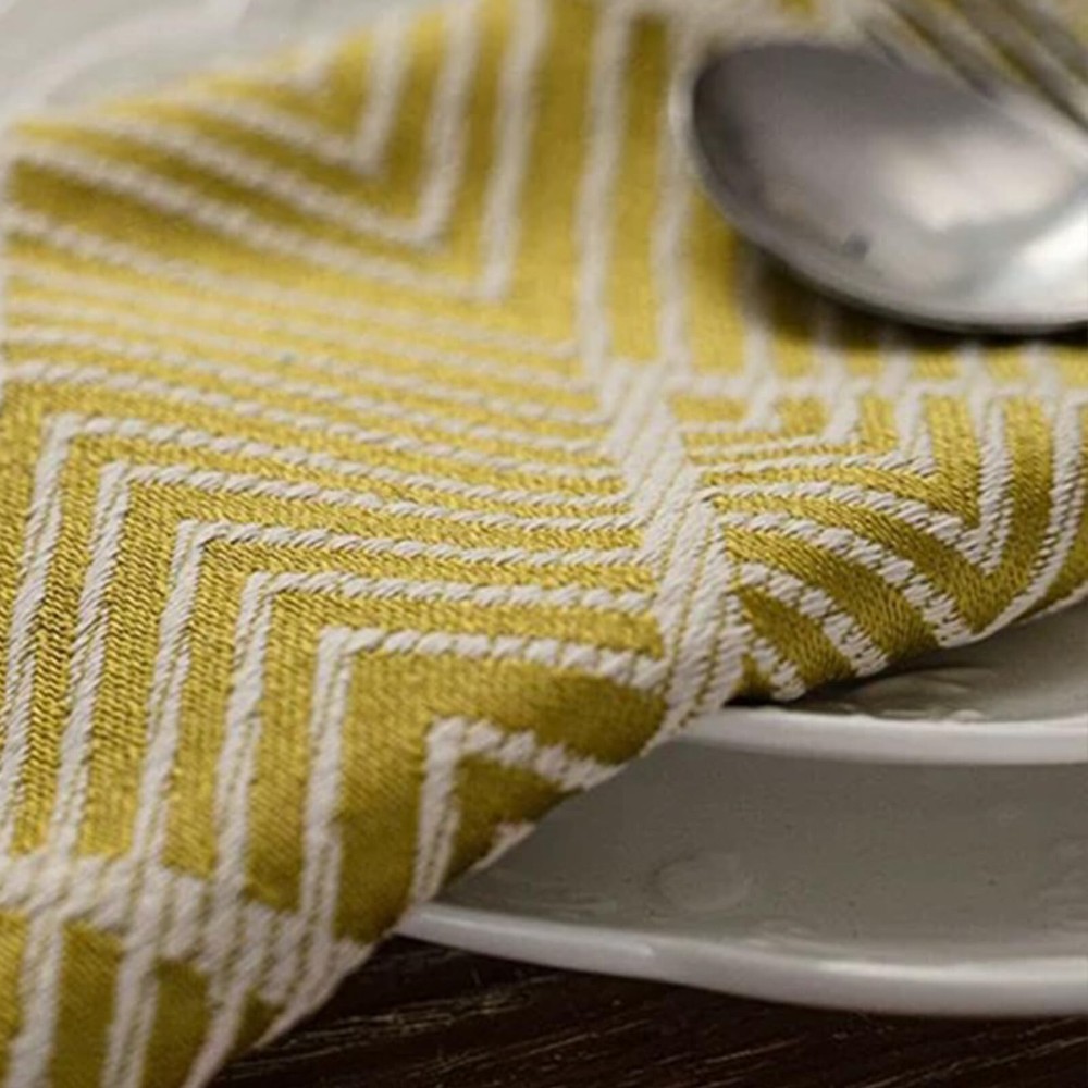 Rectangular Tablecloth Cloth, Yellow (15.7*35.4 inches), Tassel Design, Prote...
