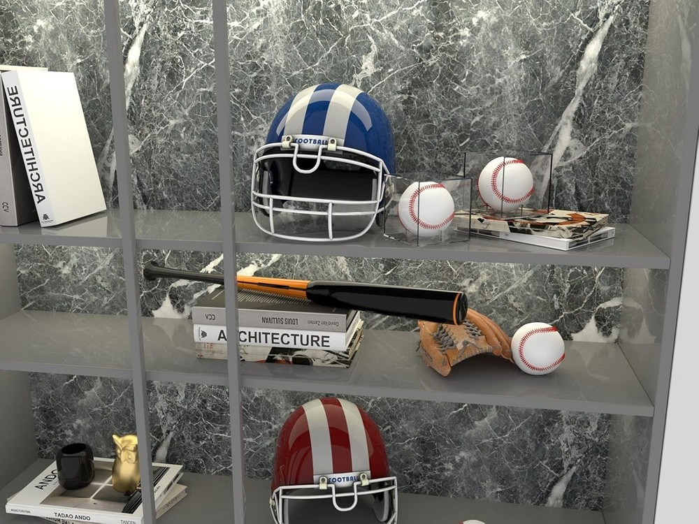 4 Pack Baseball Display Case, UV Protected Acrylic Boxes for Display,Clear Di...