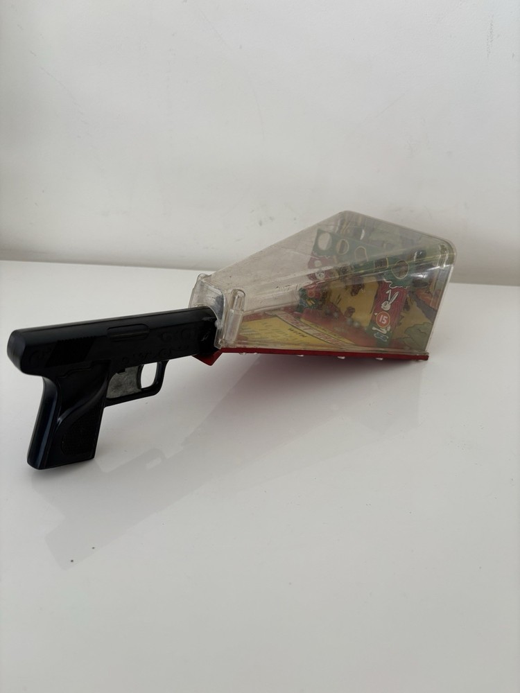1950s MARX Automatic PRACTICE TARGET RANGE SHOOTING GALLERY Tin Toy 12”