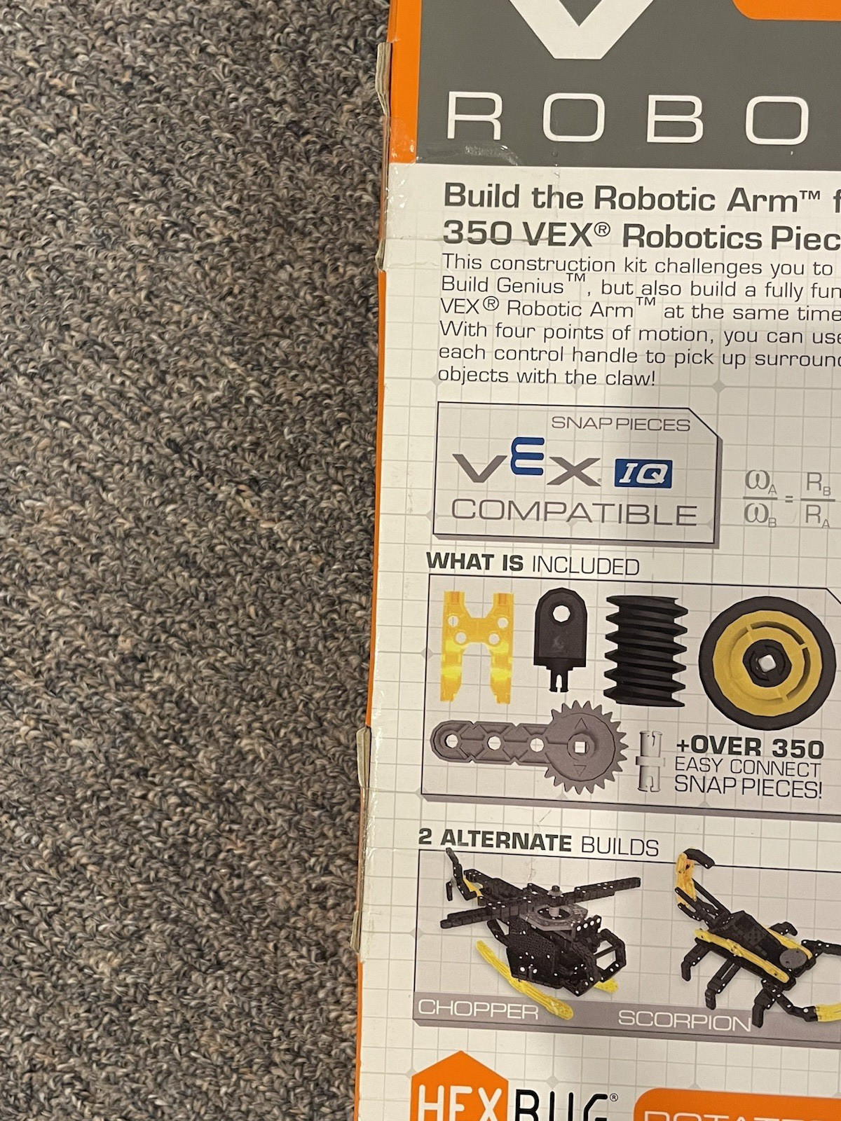 HEXBUG VEX Robotic Arm Construction Kit STEM New In Package - Factory Sealed