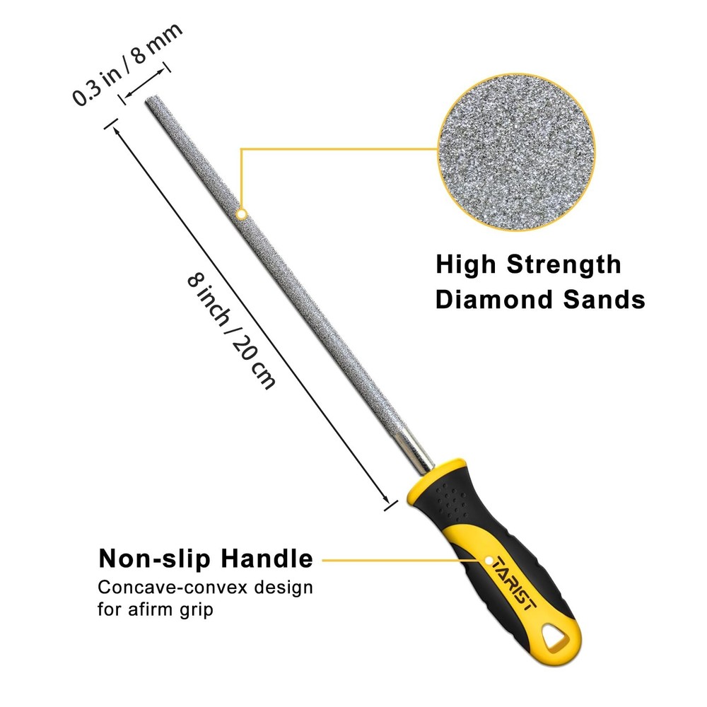 Diamond File Set, 3-Piece, 8-inch, Includes Flat/Half-Round/Round. ... Fast Ship
