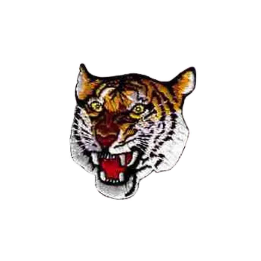Tiger's Ferocious Head (3-Pack) Iron On Patch