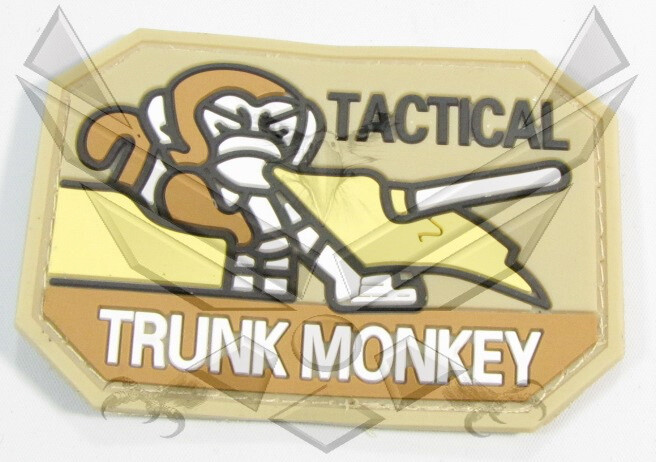 PVC Rubber Morale Patch Tactical Trunk Monkey Tail Gunner US Seller Hook 4A4