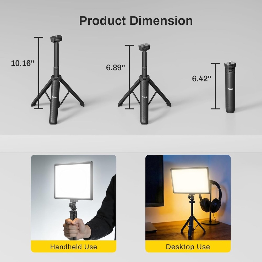 Rechargeable LED Video Light with Adjustable Brightness and Color Temperature