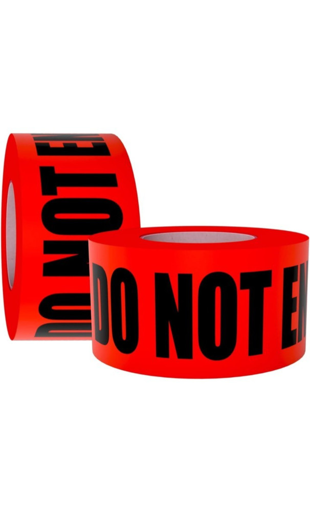DANGER DO NOT ENTER Tape 3 in x 1000 FT Roll (2 Pack)