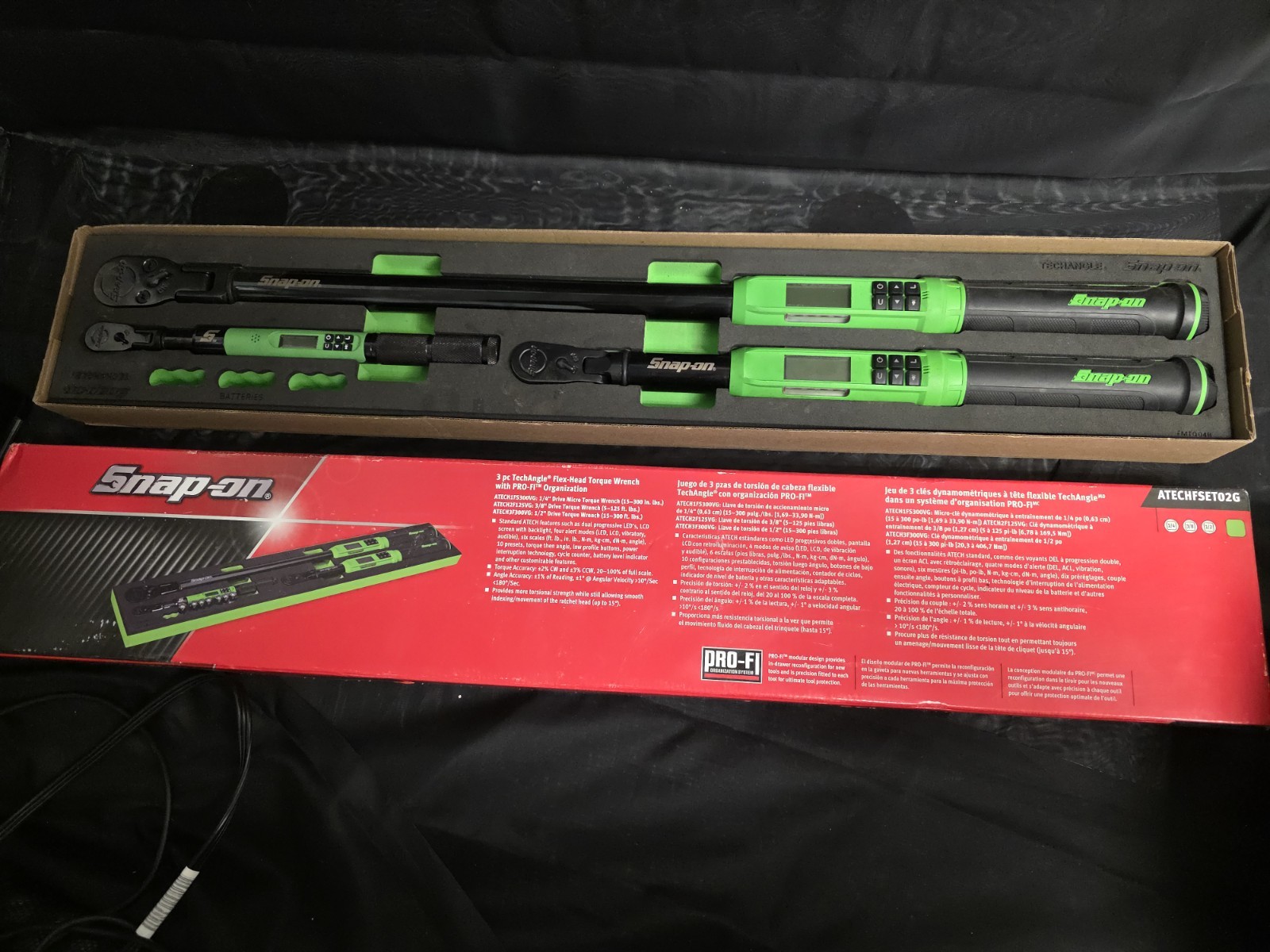 SNAP-ON ATECHFSET02G - TechAngle Flex Head Torque Wrench Set *See Description*